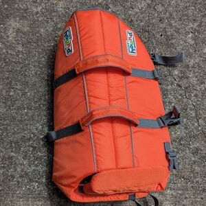 Hound Large Dog Life Jacket in Orange & Gray